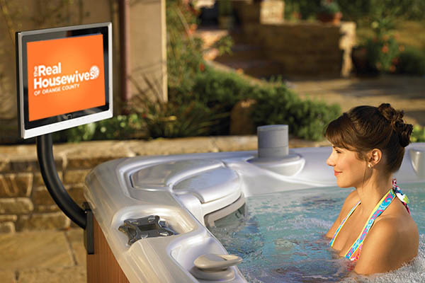Hot tub with Television
